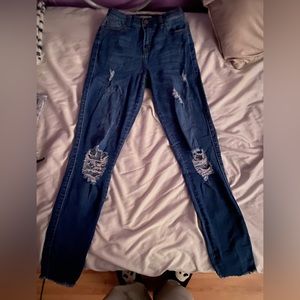 Vibrant & rant skinny ripped jeans